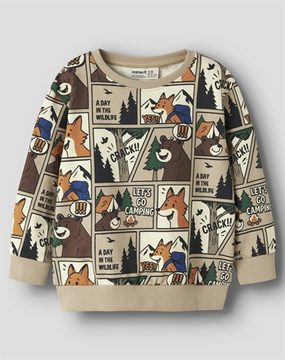 Name It - NMMOswaldy Bru Regular Sweatshirt - Sesame 